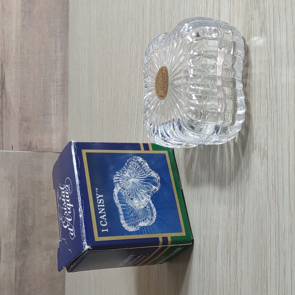 Vintage Cristal D'Arques Trinket Box 2-PC In Original Box